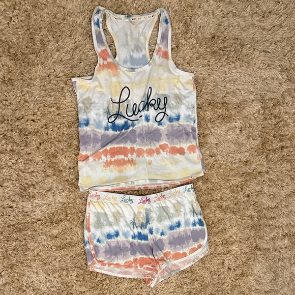 Lucky Brand Other - Lucky Brand Multicolor Tie-Dye Pajama Set